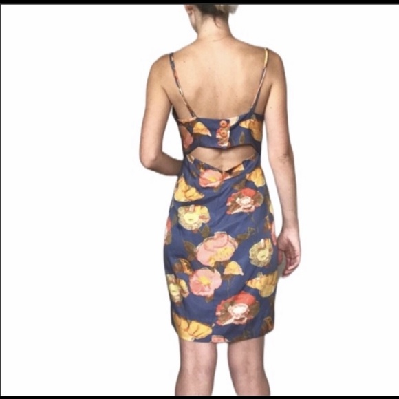 NWT Anthropologie Peony Slip Dress Silk French Blue Floral Sz 2 - Picture 12 of 12